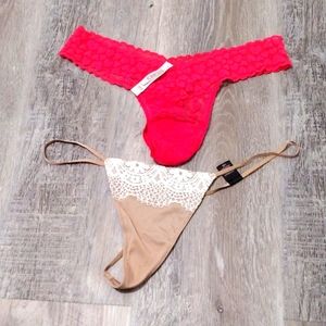 Victoria's Secret Thong Underwear Size Large & One Sizem